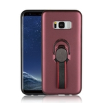 Para Samsung S8 Moda Ring Finger PC de luxo caixa original do telefone + Titular TPU desktop Shell