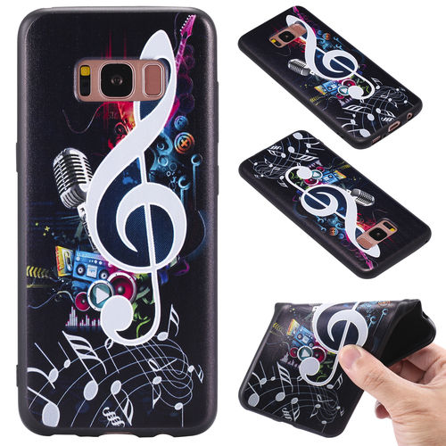 Para TPU fosco Samsung S8 Luxo 3D Relief Soft Case tampa traseira