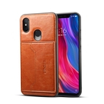 Para Xiaomi 8 Retro PU Titular Carteira de couro pé antiderrapante caso à prova de choque Cell Phone