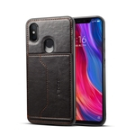 Para Xiaomi 8 Retro PU Titular Carteira de couro pé antiderrapante caso do celular à prova de choque de telefone Redbey