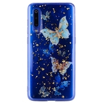 Para Xiaomi 9 Moda Cor pintado Epoxy da folha de ouro TPU anti-risco antiderrapante caso capa protetora Voltar