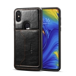 Para Xiaomi MIX 3 Retro PU Titular Carteira de couro pé antiderrapante à prova de choque caso de telefone celular