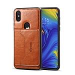 Para Xiaomi MIX 3 Retro PU Titular Carteira de couro pé antiderrapante à prova de choque caso de telefone celular