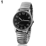 Pares do amante das mulheres dos homens Elastic Alloy Quartz Analógico Wrist presente Moda Watch