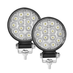 2PCS 10-30 6000K 72W Car LED Light Mini 3 polegadas 14 contas redondas Lamp carro off-road Faróis da motocicleta Focos