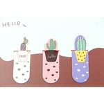 3 Pcs bonito dos desenhos animados Cactus Magnetic Marcadores Student Papelaria Escola Escritório Abastecimento aleatória Estilo