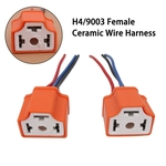 2pcs Cerâmica Feminino Farol Extensão Conector Tomada Fio adaptador para 12V lâmpada lâmpada