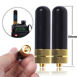 2 Pcs Feminino Dual Band Radio Antena Sma-f Antena para Kenwood Baofeng Walkie Talkie