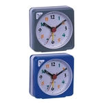 2pcs Mini Relógio de Viagem Gradiente Som Desk Alarm Snooze -Azul