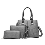 3pcs Mulheres padr?o s¨®lido Handbag + M¨¦dio Messenger Bag + pequeno Messenger Bag