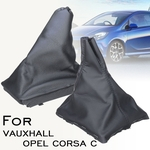 2 Pçs / set Preto Engrenagem Botão Knock Gaiter Bota Caso Capa Freio de Mão Tampa À Prova de Poeira Para VAUXHALL OPEL CORSA C