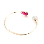 Pérola anel de cristal de cobre puro de alta qualidade como as mulheres MCZ014