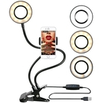 Photo Studio selfie LED Light Anel com telefone celular m¨®vel Suporte para L?mpada Youtube Streaming Maquiagem Camera para iPhone Android