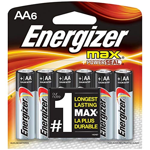 Pilha Alcalina AA 1,5V Max Energizer - Cartela com 6 Pilhas