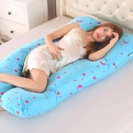 Pillow Multi-funcional para em forma de U Gestantes Side Pillow algodão Almofada Nap Pillow
