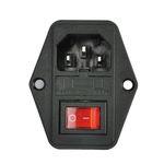 3 Pin Iec320 C14 Ac Inlet Masculino Plug Power Tomada com Fusível Interruptor 10a 250v