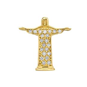 Pingente Cristo Redentor em Ouro 18K(750). com Diamantes.