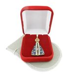 Pingente Nossa Senhora Aparecida 30mm Folheada Ouro Pi166