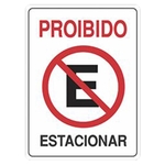 Placa Advertência Proibido Estacionar Unidade