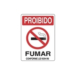 Placa Advertência Proibido Fumar Unidade