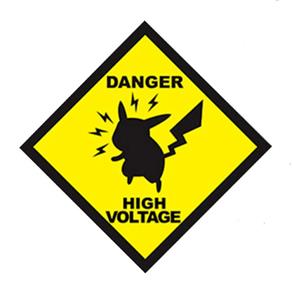 Placa de Parede Decorativa: Danger! High Voltage