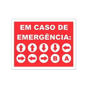 Placa de Parede Decorativa: em Caso de Emergência