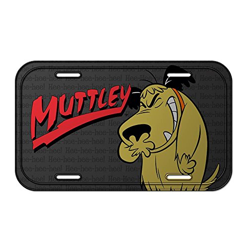 Placa de Parede Hanna Barbera Wacky Race Muttley Cinza em Metal - Urban - 30x15 Cm