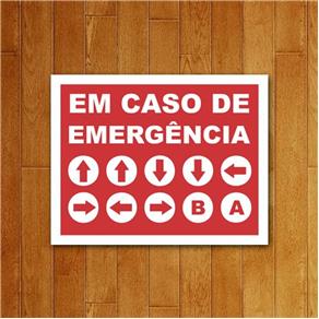 Placa Decorativa - em Caso de Emergência