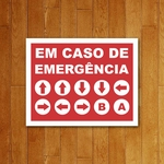 Placa Decorativa - Em Caso De Emergência