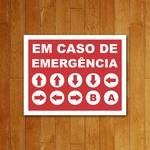 Placa Decorativa - Em Caso De Emergência