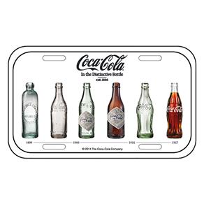 Placa Decorativa Urban Coca-Cola Coke Bottle Evolution - Bege