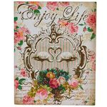 Placa Romantic Enjoy Life - 28cm X 22cm X 1cm - Trevisan Concept