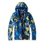 Plus Size Floral Printed Hoodie Casual Windproof Jacket Sports Outwear for Man