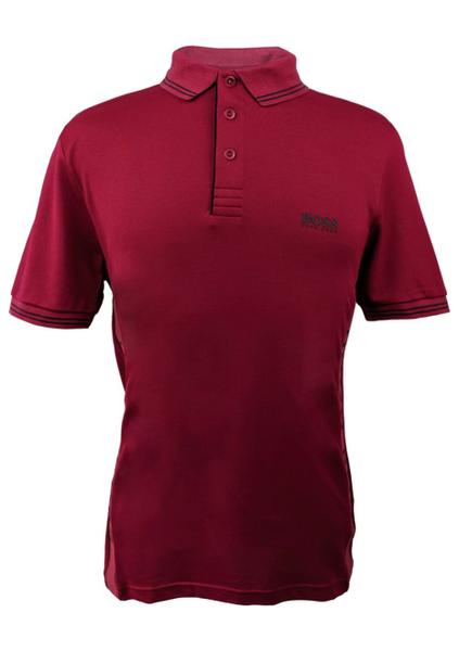 Polo Hugo Boss Masculina Side Logo Bordo