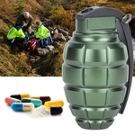 Portable Waterproof Pill Container Bottle Large Aluminum Outdoor Emergency Storage Case