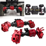 Portal CNC Machined Alumínio Frente Eixo Traseiro Housing Cor Vermelha para Traxxas TRX-4 Crawler