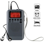 Portátil AM FM Radio Banda Dois com Alarm Radio Stereo Relógio e Sleep Timer Digital Sintonia com 3,5 mm Em estoque