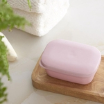 Portátil Retângulo Soap Box com drenagem Camada & Lid elegante saboneteira para viagens de escola