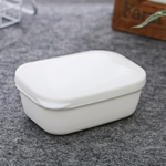 Portátil Retângulo Soap Box com drenagem Camada & Lid elegante saboneteira para viagens de escola