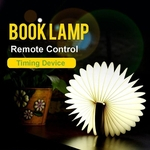 Portátil USB Recarregável LED Magnético Dobrável Livro De Madeira Lâmpada Night Light Desk Lamp Venda Quente para Decoração de Casa