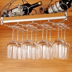 Prego de aço inoxidável Free Hanging vidro de vinho Rack para Home Storage