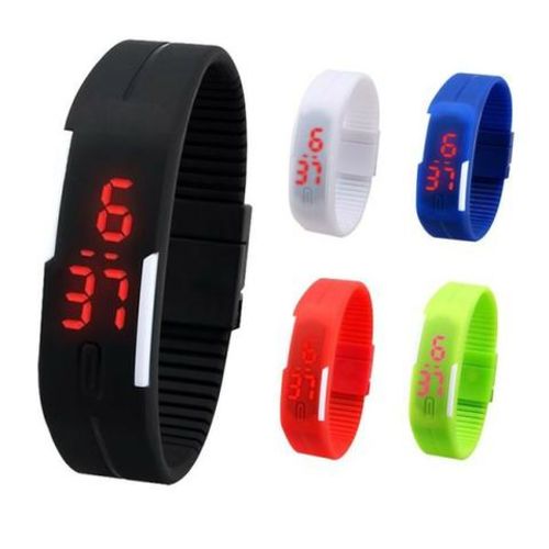 Presente das Crianças Relógio Pulseira Digital Led Bracelete Silicone - Resistente Água