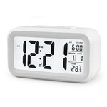 Presente Relógio Digital Snooze Display de temperatura Relógio Mute Backlight eletrônico criativa