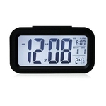 Presente Relógio Digital Snooze Display de temperatura Relógio Mute Backlight eletrônico criativa