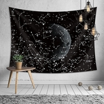 Preto Lua estrelado Impressão Série Hanging Tapestry Wall Decoração