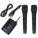 Profissional UHF Microfone de Mão Sem Fio com Receptor de 3.5mm Saída de Canto de Karaokê Microfone Mental para Igreja Home Karaoke Business Meeting KTV