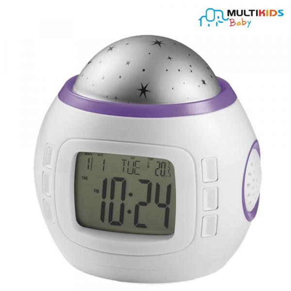 Projetor de Luz Star Canções, Relógio Roxo BB200 - Multikids Baby