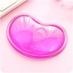 -protegido de Pulso Transparente Jelly Comfort Silicone de Pulso Mouse Pad Pulseiras Gel Mão Pillow Computer Heart-shaped de Cristal Satisfazer Anti-fadiga Mousepad Roxo