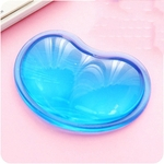 -protegido de pulso transparente Jelly Comfort silicone de pulso mouse pad Pulseiras Gel Mão Pillow Computer Heart-shaped de cristal Satisfazer Anti-fadiga Mousepad roxo