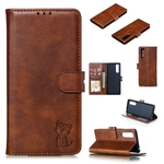 PU Leather Celular Cubra Mobile Phone Shell Cartões de fotografias Slots Bolsa para Sony XZ5